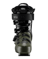 Olivgrön Atomic Hawx Prime 120 S BOA alpinpjäxa med BOA Fit System och svarta detaljer sedd framifrån.