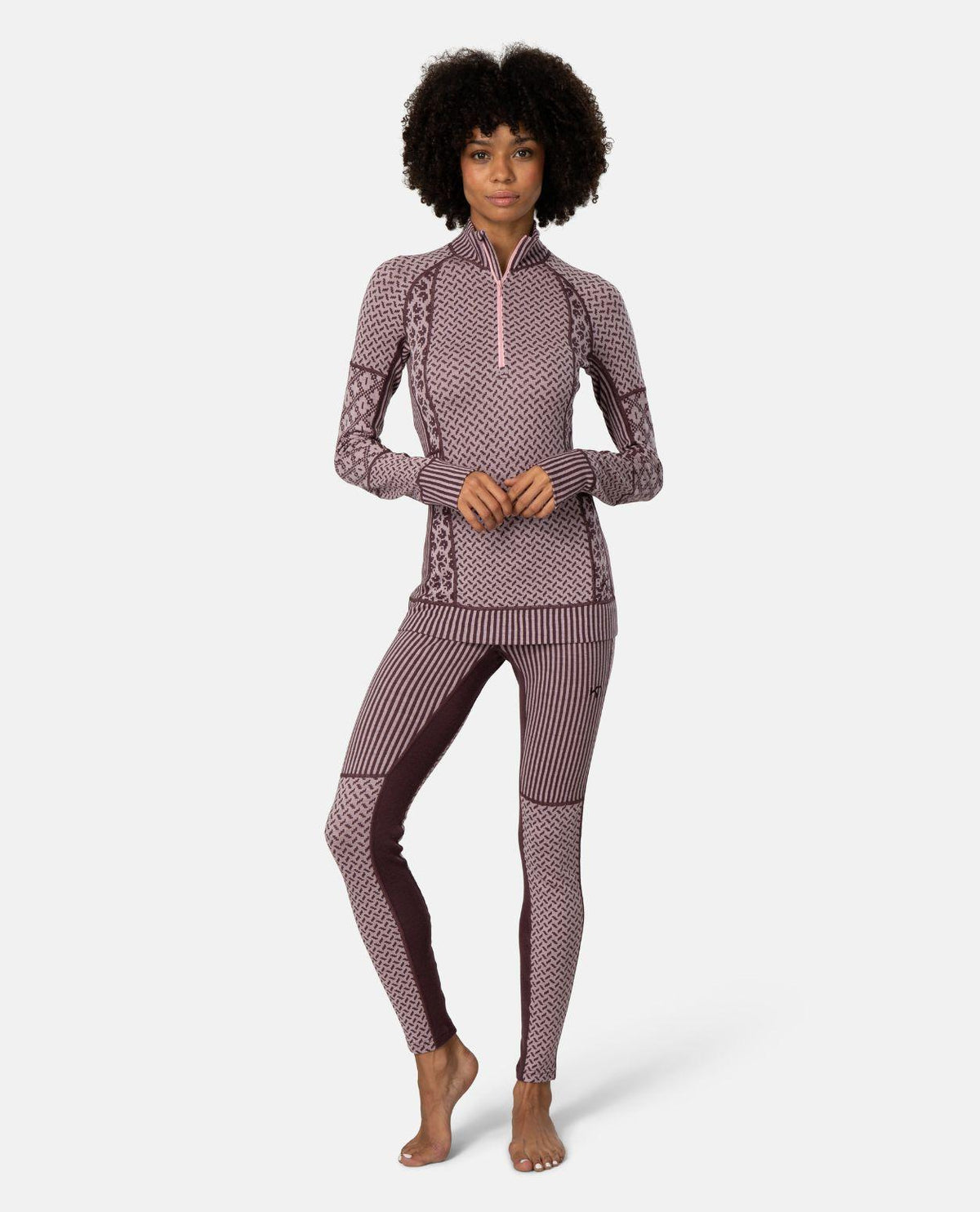 Kari Traa Smekker High Waist Pants - Cocoa Powder - Brun - Underställ - Alpingaraget