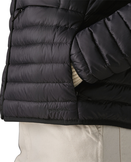 Patagonia LW Reversible Down Sweater Cardigan Women - Svart mellanlager i åtsittande modell
