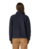 Patagonia Retro Pile Jacket Women - Sunken Blue bakifrån på dam