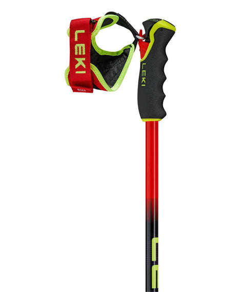 Leki Venom GS TR tävlingsstav i ny röd design med Trigger 3D-system för maximal kraftöverföring och kontroll.