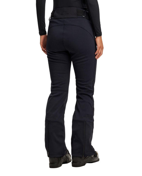 J.Lindeberg Stanford Softshell Ski Pant Women - Svart skidbyxa bakifrån