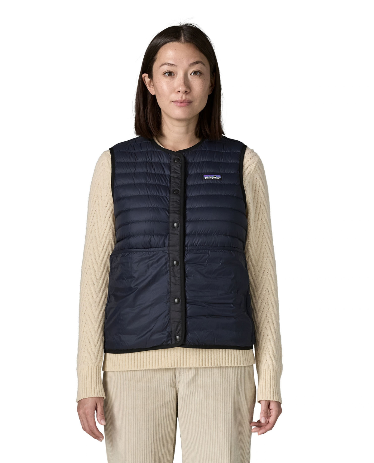 Patagonia LW Reversible Down Sweater Vest Women Svart - Mellanlager dam