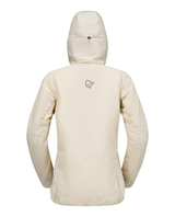 Norrøna Femund thermo60 Zip Hood Women i färg Oatmeal bakifrån - Mellanlager för dam