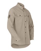 Norrøna Femund Cotton Shirt Men i färgen Winter Twig visad i profil.