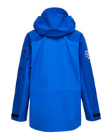 Peak Performance 40Y R&D Long Gore-Tex Shell Jacket Men i Ice Peak Blue och Island Blue ses bakifrån.
