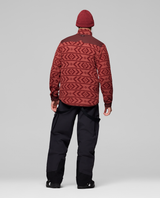 Norrøna Tamok warm3 Jacket Men - Cowhide/Port vinröd skidjacka för herr bakifrån
