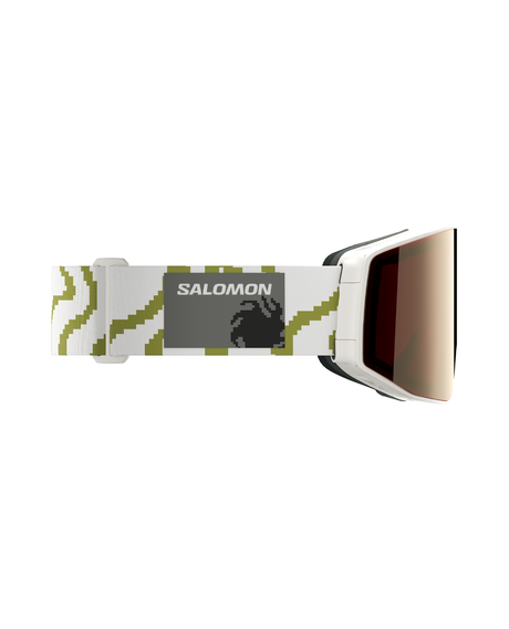 Salomon Sentry Prime Sigma Marshmallow - Skidgoggles med vit ram och mönstrat band