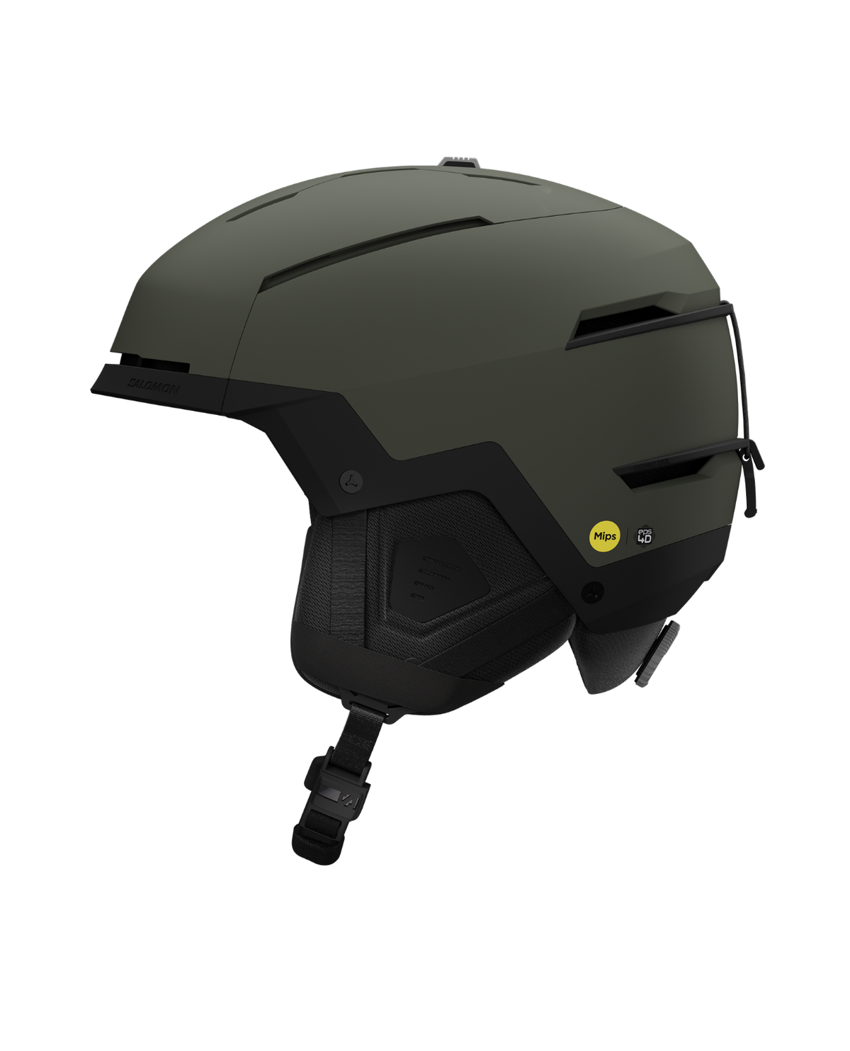 Salomon Arcane Prime MIPS - Castor Gray skidhjälm i grått med svarta detaljer och MIPS-teknologi