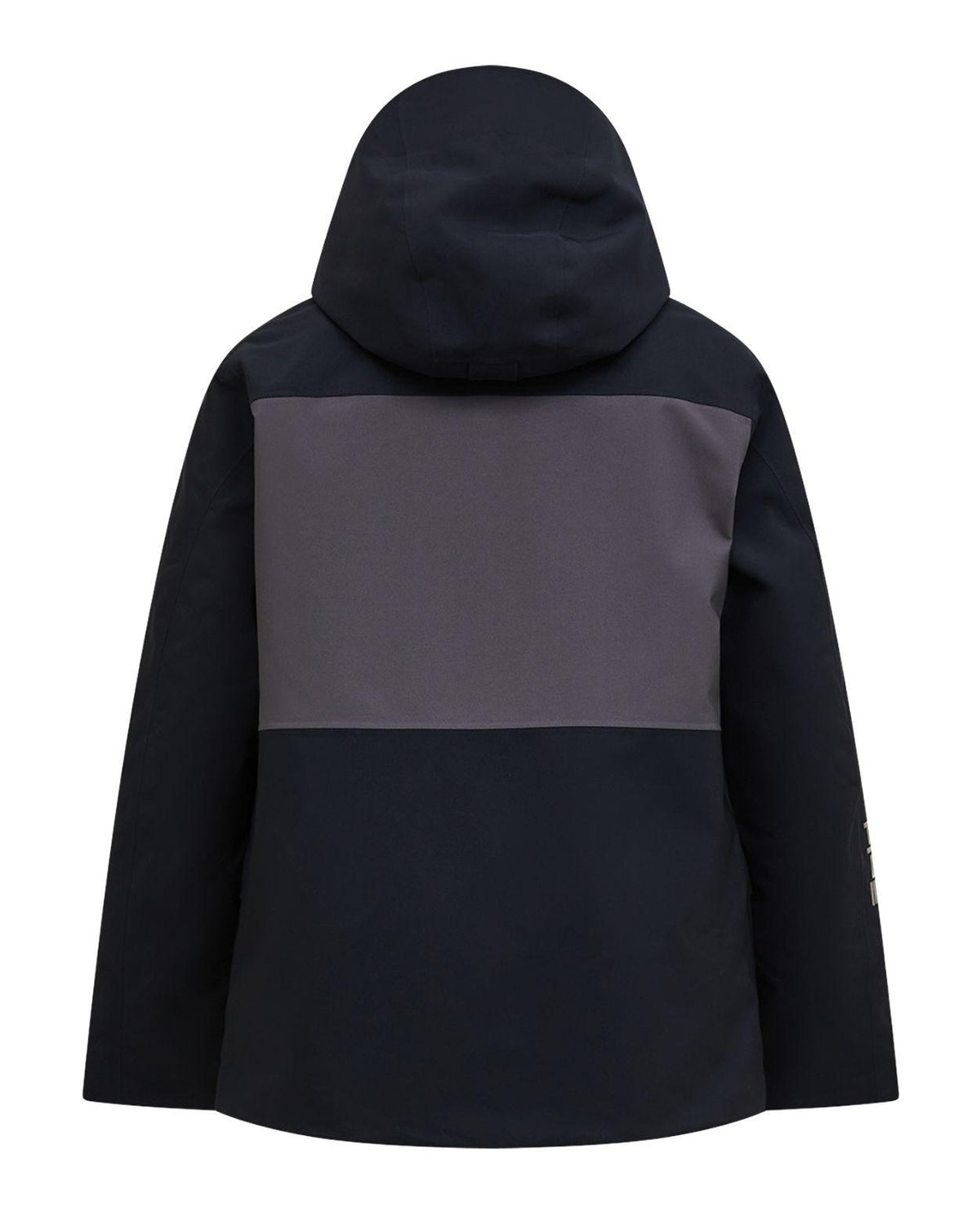 Peak Performance Gravity Insulated Jacket Junior - Svart och grå skidjacka för barn, baksida