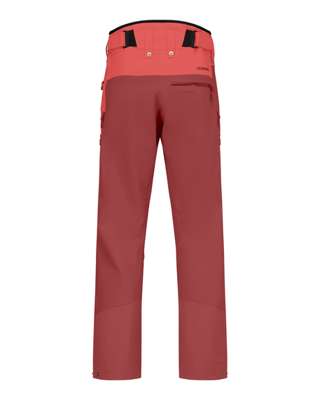 Norrøna Lofoten Gore-Tex Pro Pants Men - Baked Apple/Port Röd, bakifrån - Alpingaraget
