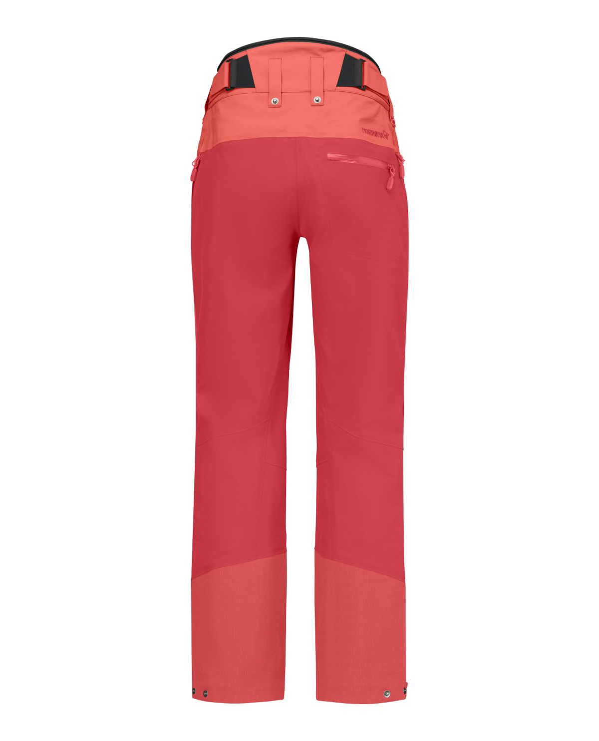 Norrøna Lofoten Gore-Tex Pro Pants Women - Deep Sea Coral/Baked Apple bakifrån