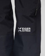 Mammut Eiger Free Pro HS Bib Pants Women - Svart skidbyxa detaljbild med Eiger Extreme-logga