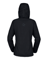 Norrøna Lyngen thermo100active Zip Hood Women - Caviar Black sett bakifrån