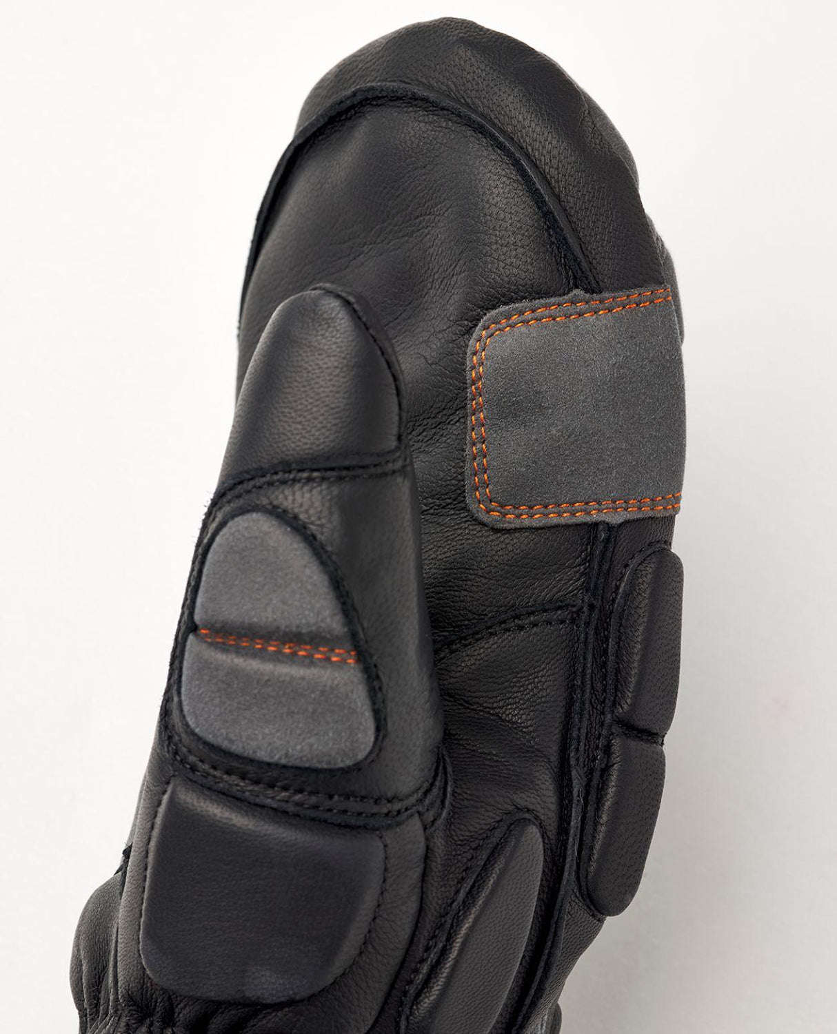 Hestra Impact Racing Sr. Mitt - Svart tumhandske med skyddande paneler och getskinn