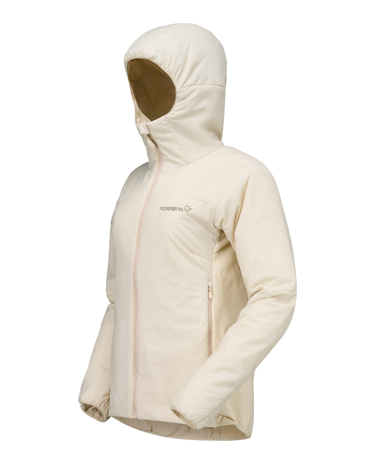 Norrøna Femund thermo60 Zip Hood damjacka i färgen oatmeal för damer - Alpingaraget