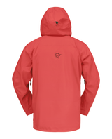 Norrøna Lofoten Gore-Tex Pro Jacket Men - Baked Apple - Röd skidjacka för herr bakifrån