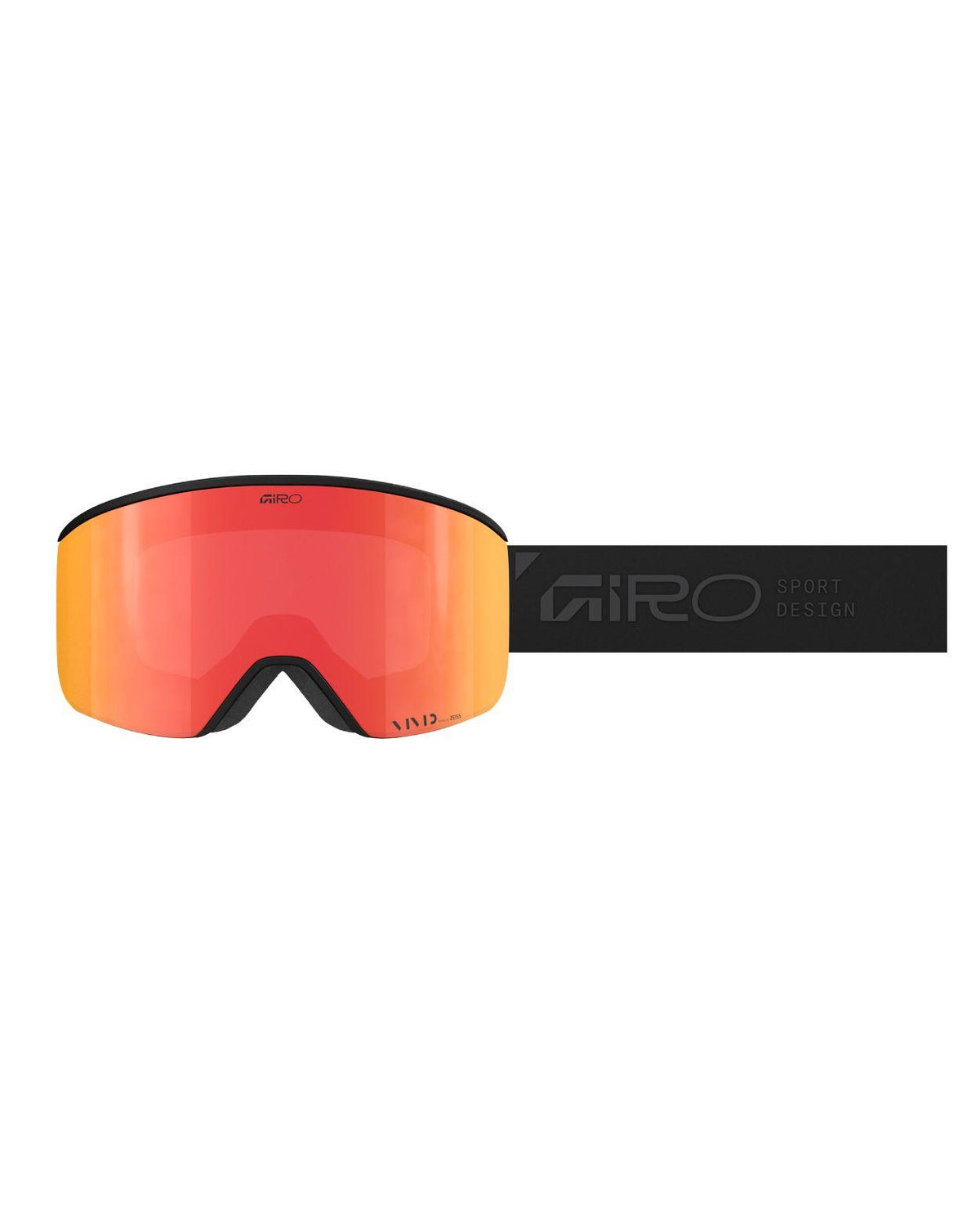 Giro Axis Black Stacked skidglasögon med orange spegellins och svart rem från Alpingaraget