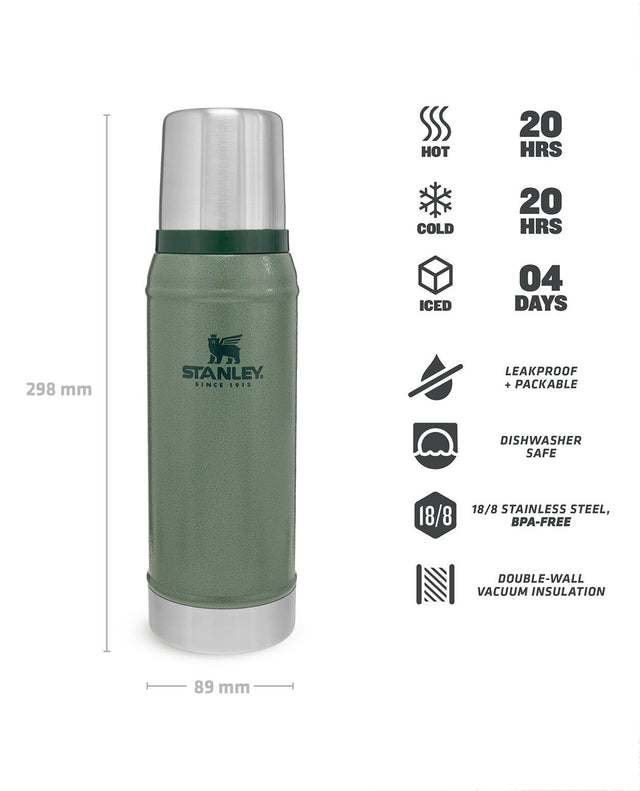 Stanley The Legendary Classic Bottle 0.75l - Hammertone Green 