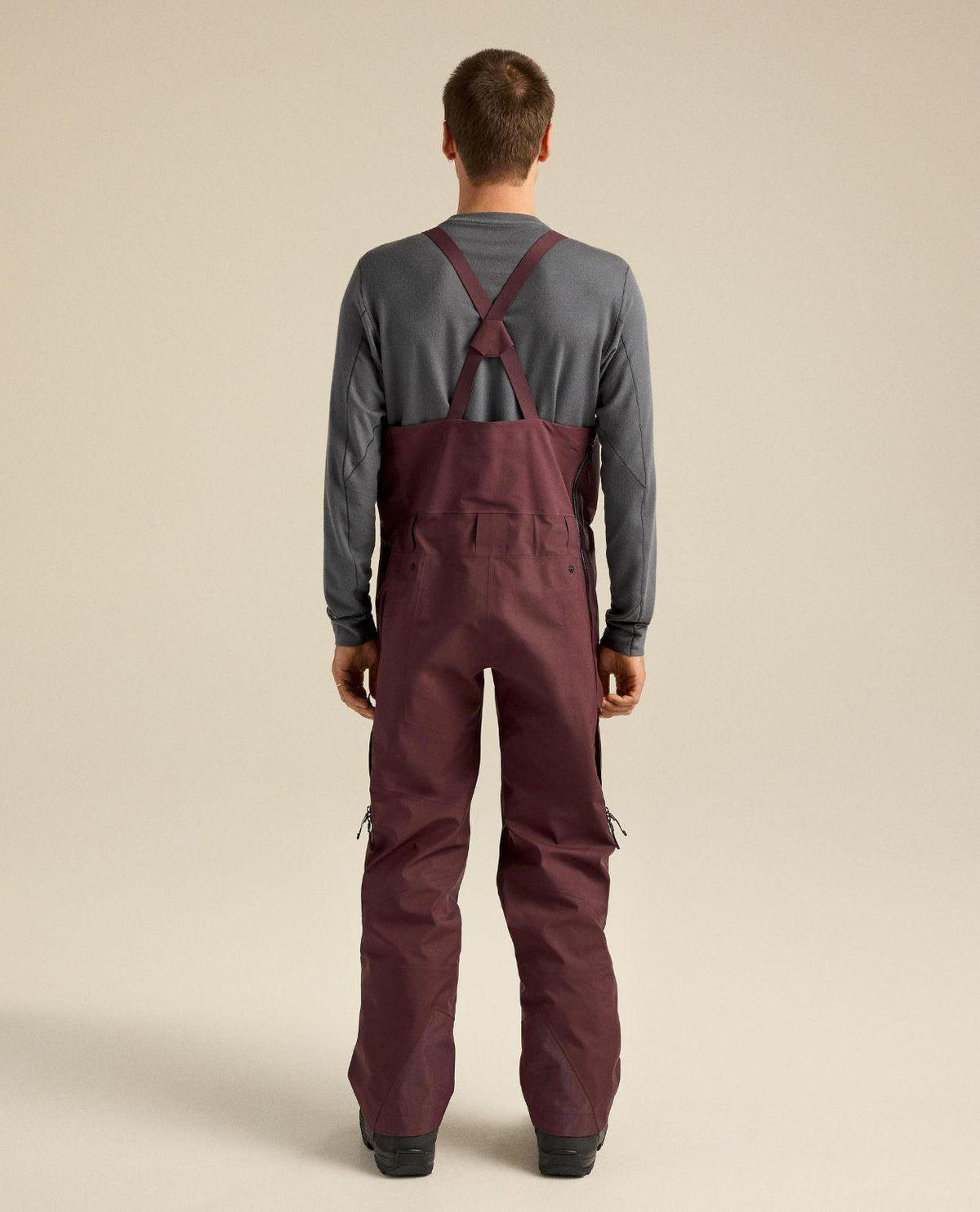 Arc'teryx Sabre Bib Men - Ultima lila hängselbyxor för skidåkning sedda bakifrån