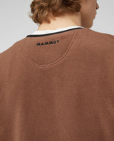 Mammut Moonstone Hybrid ML Cardigan i brunt fleecematerial med broderad logotyp i nacken.