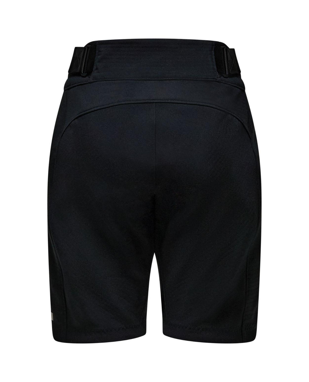 POC Junior Race Shorts i färgen Uranium Black sett bakifrån för unga alpina skidåkare.