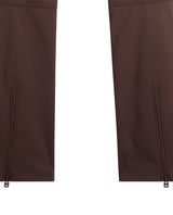 J.Lindeberg Stanford Softshell Ski Pant dam skidbyxor i brunt med dragkedjedetaljer vid benslut