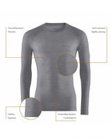 FALKE Men Long-sleeve shirt Wool-Tech Light - Black - Alpingaraget