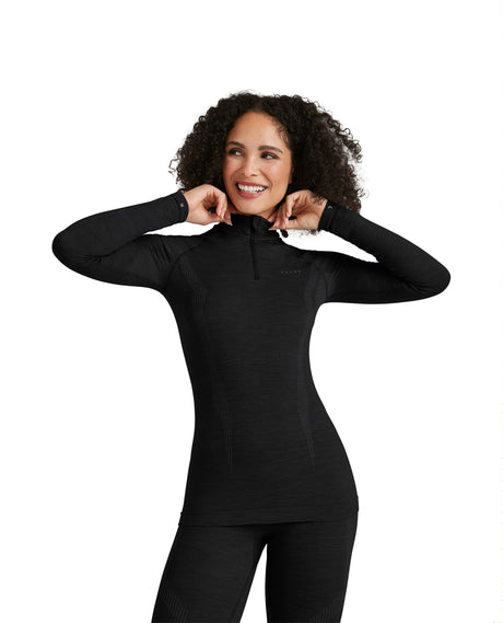 FALKE Women Long-sleeve shirt Wool-Tech - Black - Alpingaraget