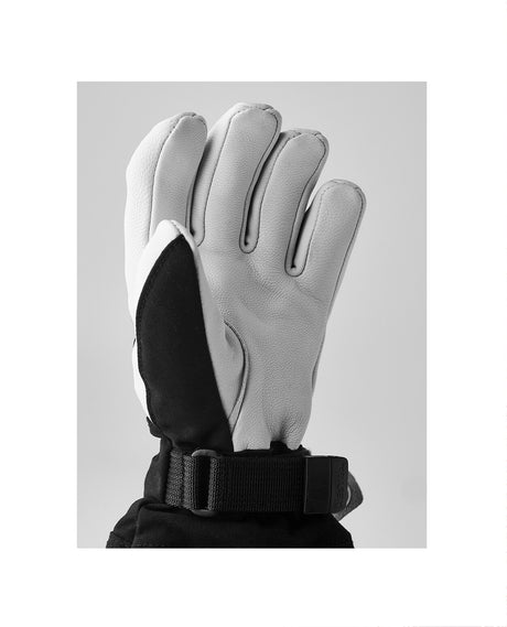 Hestra Junior Army Leather Heli Ski 5 Finger - Black - Alpingaraget