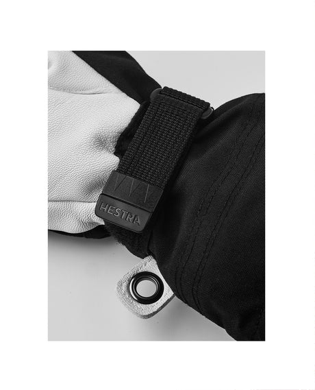 Hestra Junior Army Leather Heli Ski 5 Finger - Black - Handskar - Alpingaraget