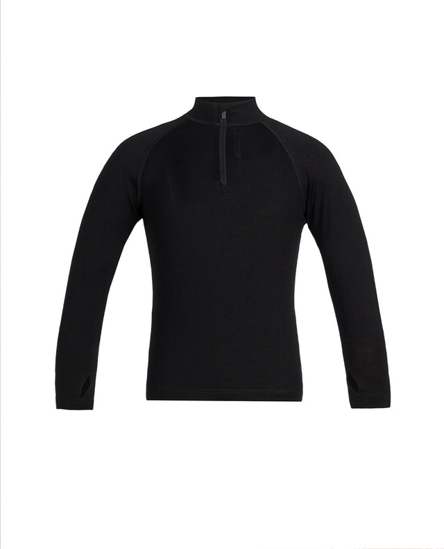 Icebreaker Junior Merino 260 Tech LS Half Zip - Black - Alpingaraget