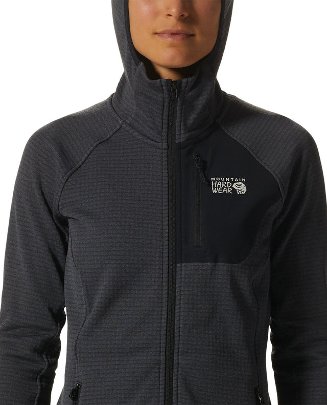 Mountain Hardwear W Polartec® Power Grid Full Zip Hoody - Blue Slate Heat - Alpingaraget