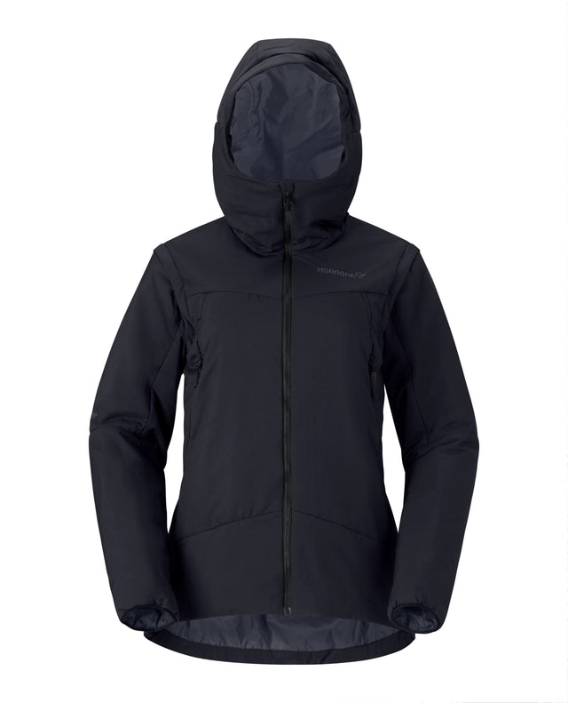 Norröna Women Møre Thermo60 Aero200 Jacket – Caviar Black - Alpingaraget