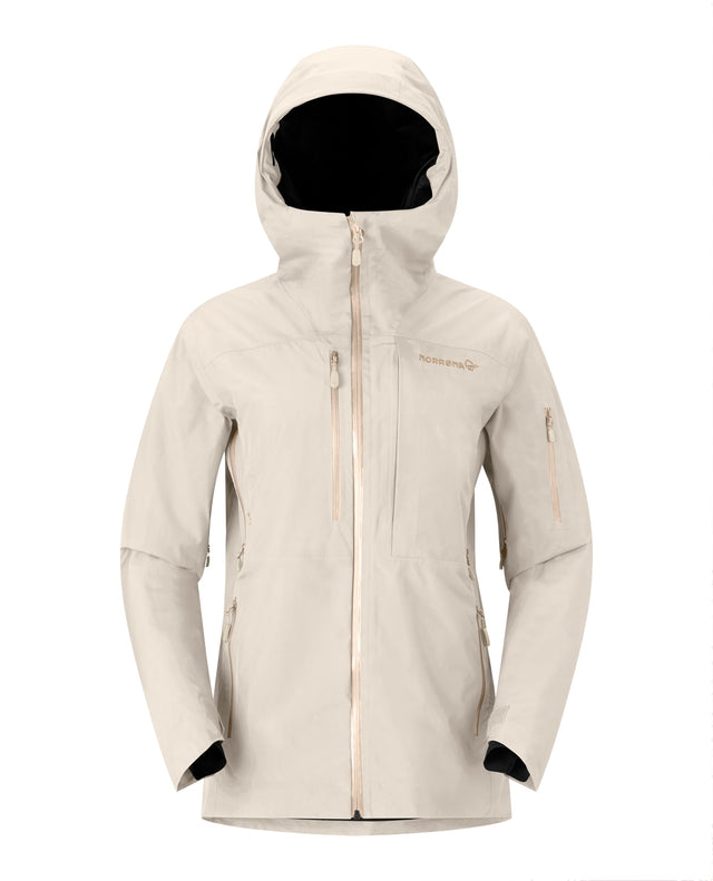 Norröna Women Lofoten Gore-Tex Insulated Jacket - Oatmeal - Alpingaraget