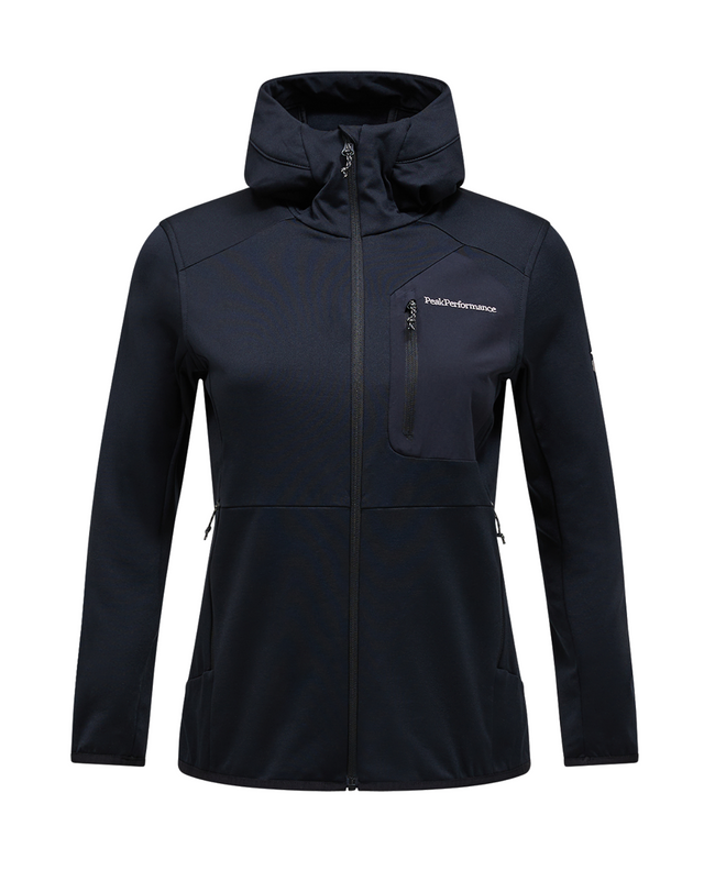 Peak Performance Women Utility Light Zip Hood - Black / Black  Alpingaraget