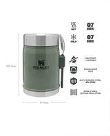 Stanley The Legendary  Food Jar+Spork  0.4l - Hammertone Green - Alpingaraget