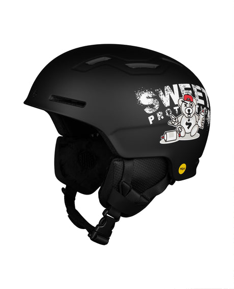 Sweet Protection Winder Mips Helmet Junior - Black Teddy - Alpingaraget